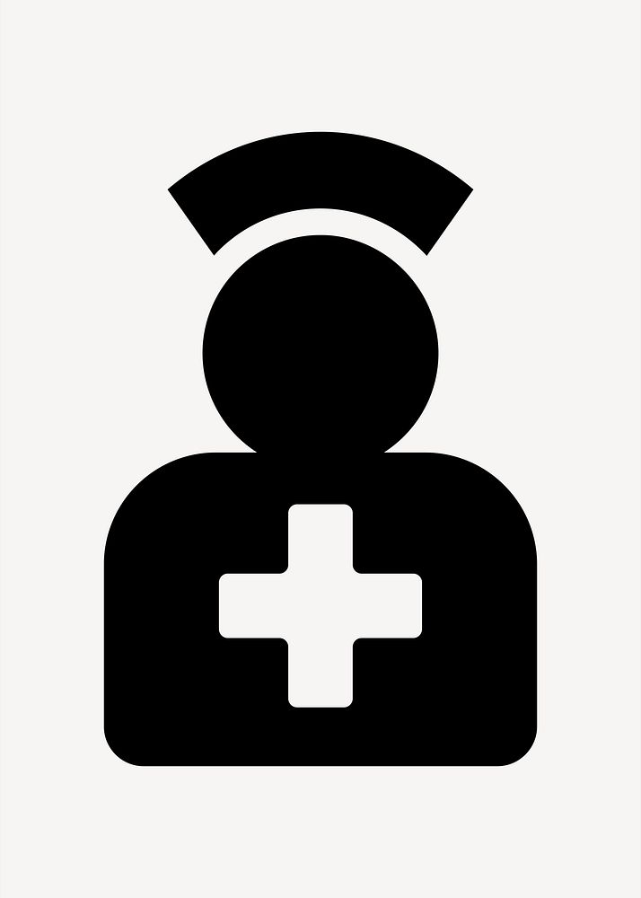 Nurse healthcare symbol illustration, UI icon