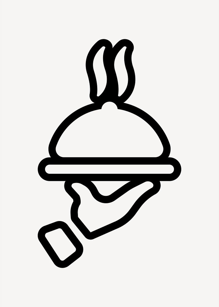 Elegant culinary service design, UI icon vector