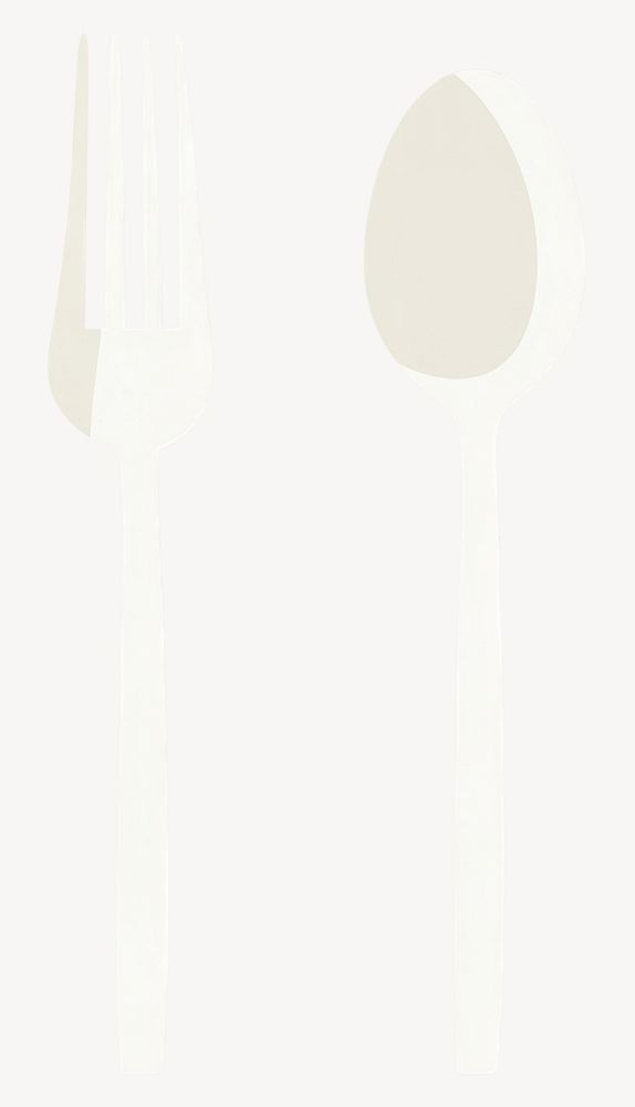 Fork and spoon illustration minimalist cutlery vector