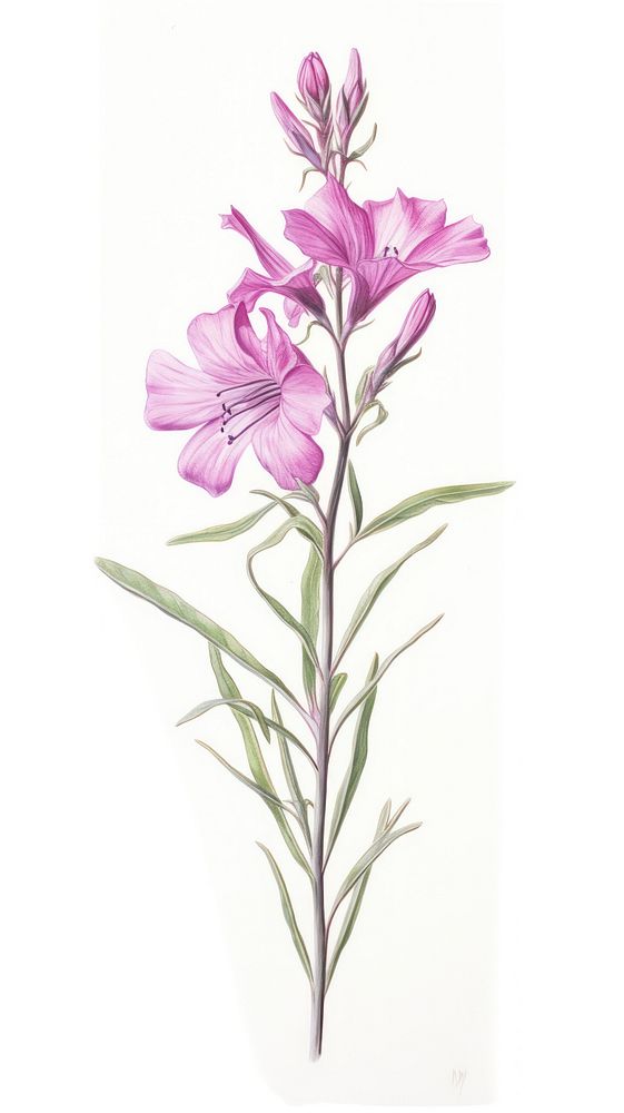 Illustration botanical drawing flower.