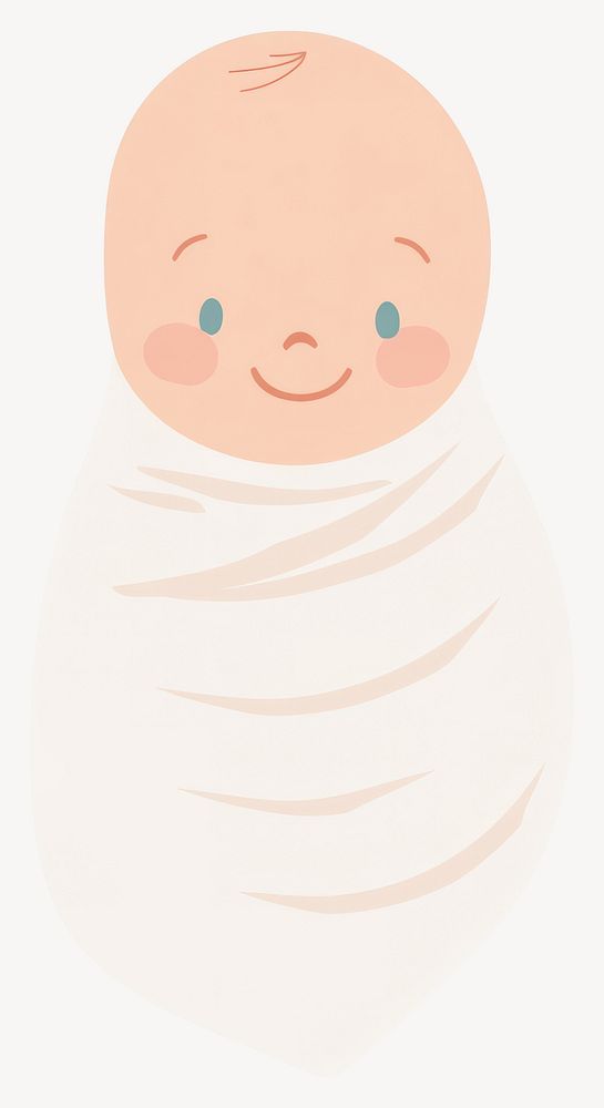 Baby girl art illustration face vector