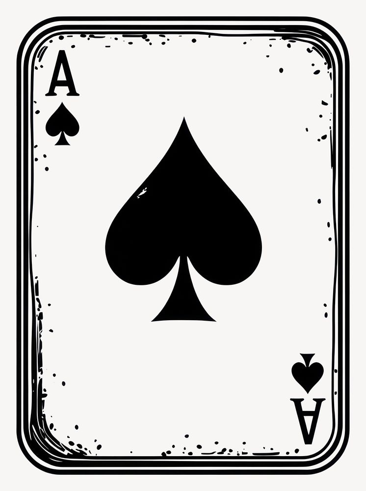 Poker card illustration vintage symbol vector