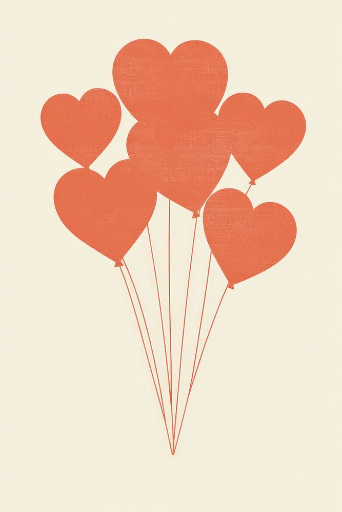 Valentine balloon heart style.