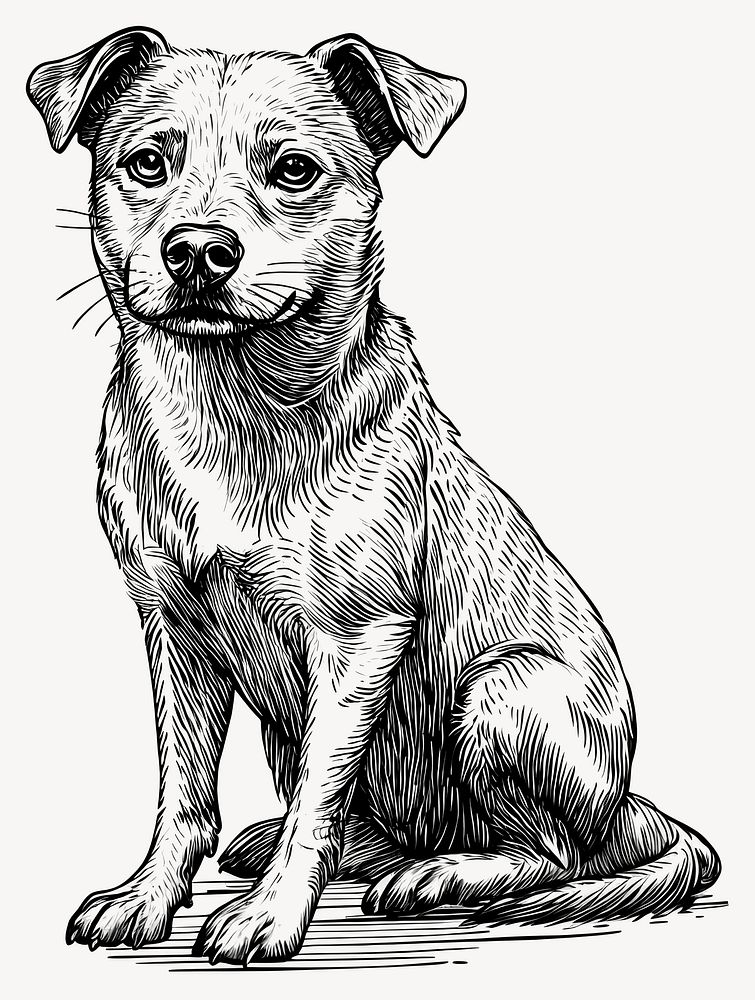 Dog art drawing animal vector