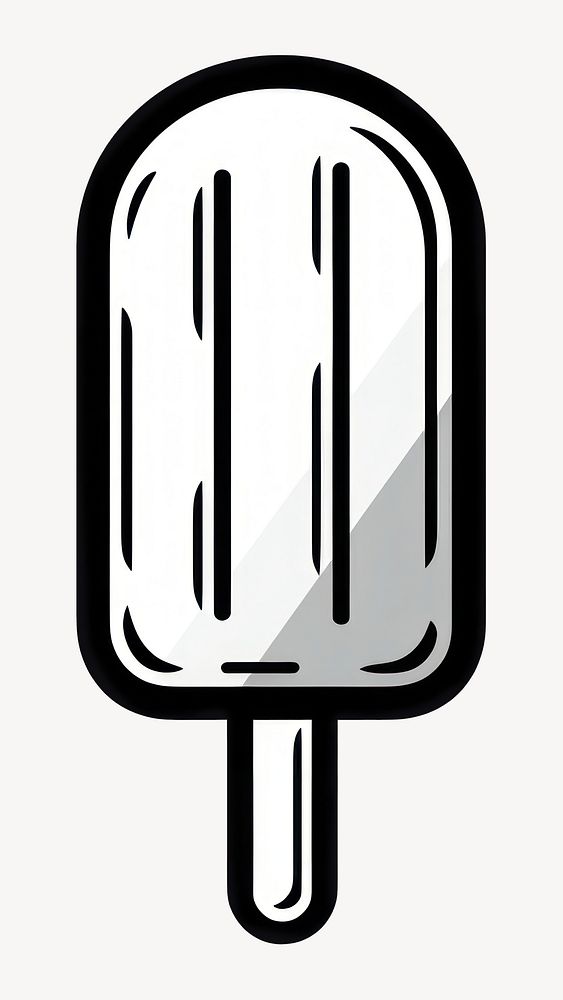 Popsicle minimalist simple black vector