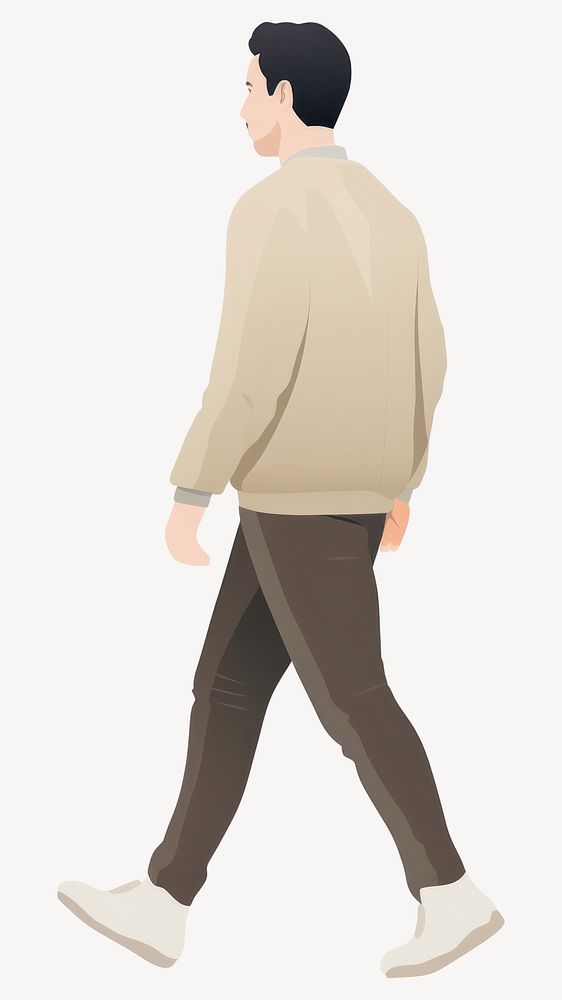 Man walking illustration pants art  vector