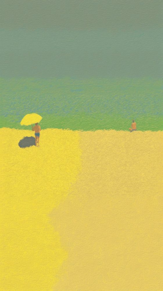 Summer beach illustration art minimalist.