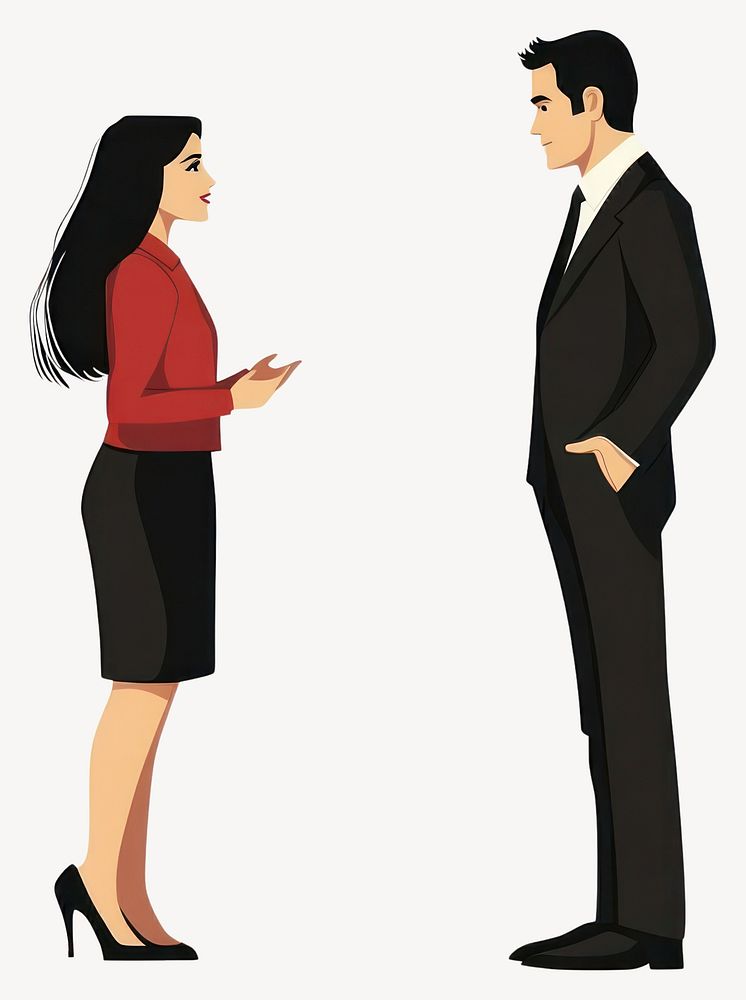 Conversation illustration business woman  vector