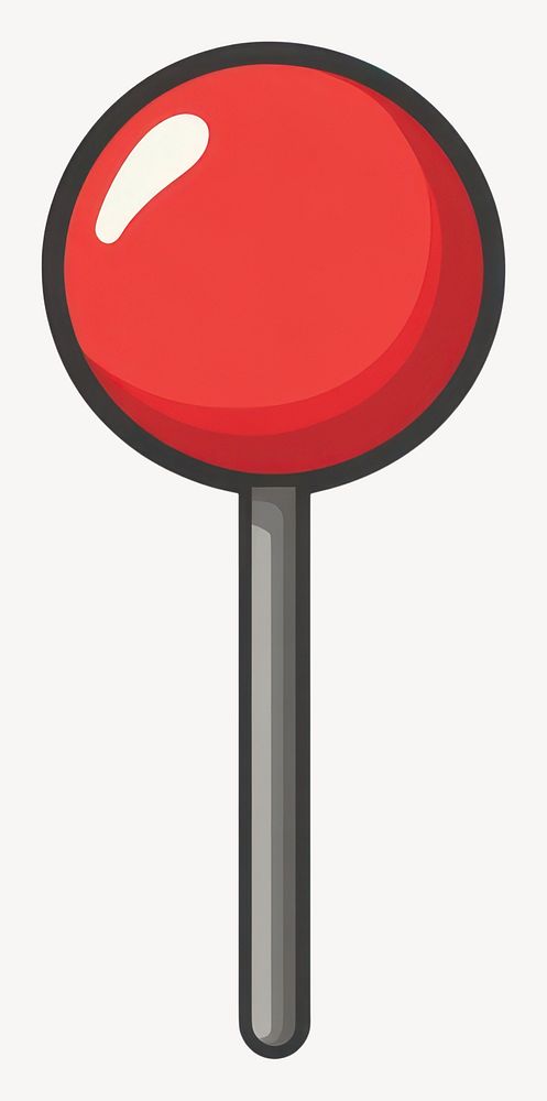 Red push pin illustration lollipop sweets  vector