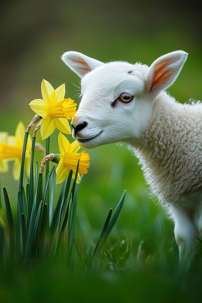 Daffodils flowers outdoors animal.