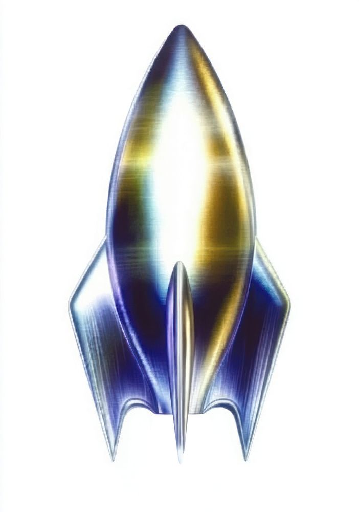 3d rocket shape icon illustration exploration futuristic.