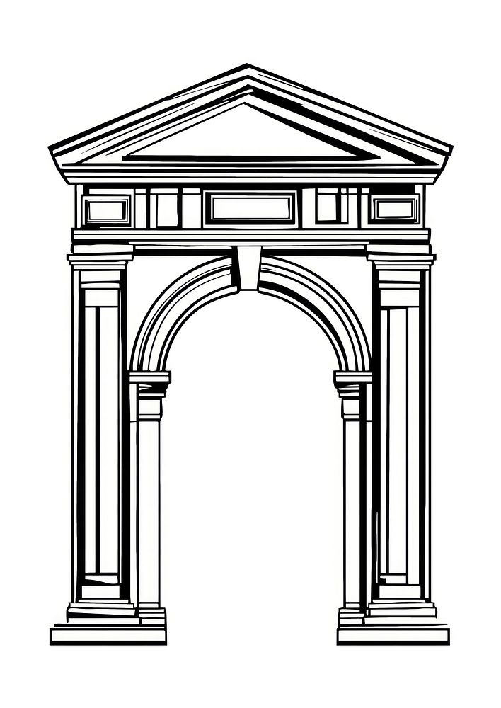Arch linear architecture illustration architectural | Free Photo ...