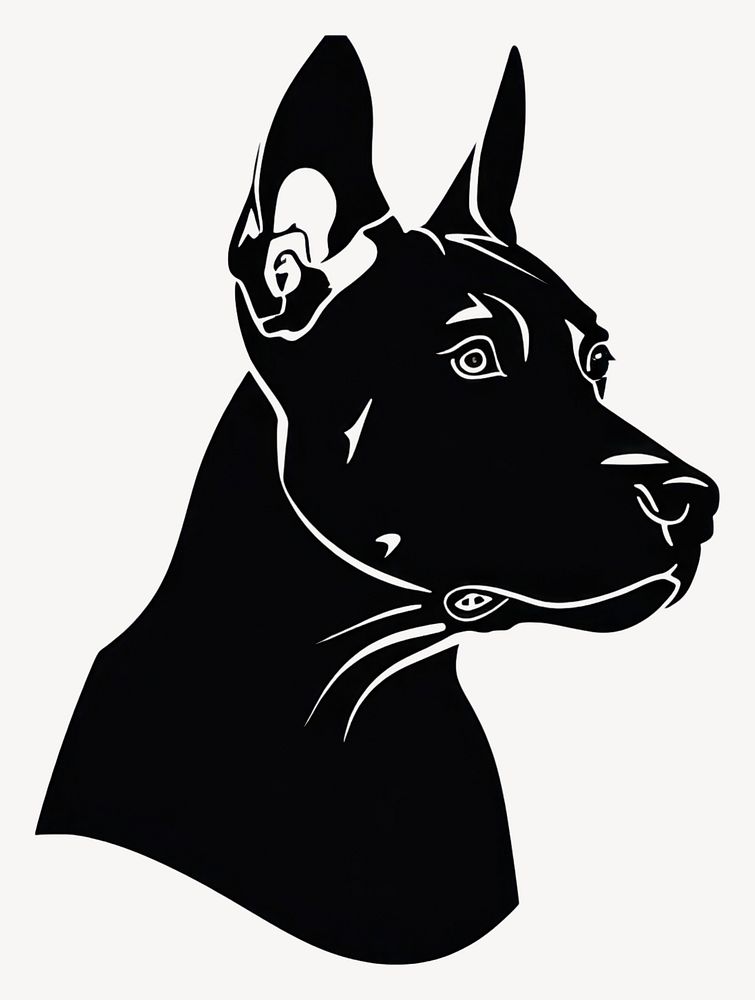 Collection portrait Bull Terrier dog silhouette illustration graphic vector