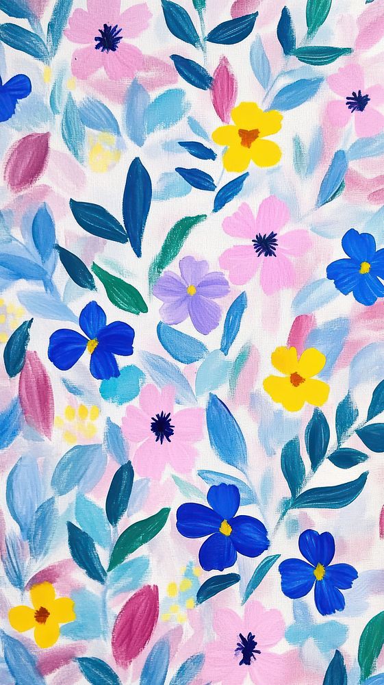 Floral pattern painting flowers illustration.