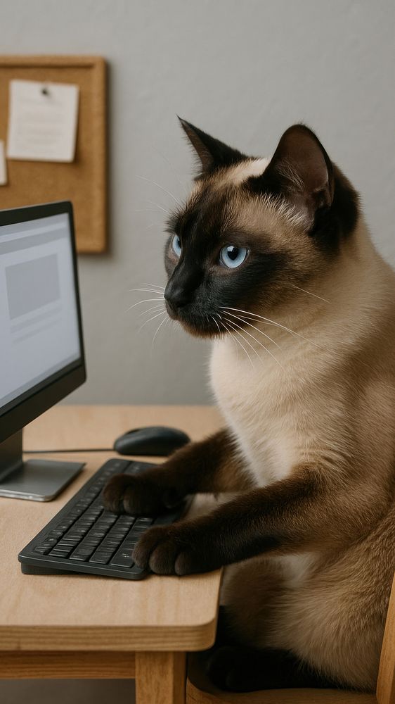 Cat using computer keyboard | Free Photo - rawpixel