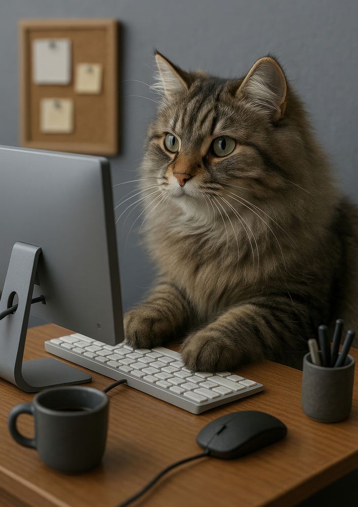 Cat using computer keyboard | Free Photo - rawpixel