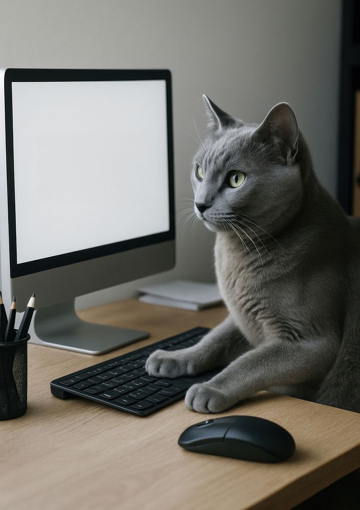 Cat using computer keyboard | Free Photo - rawpixel