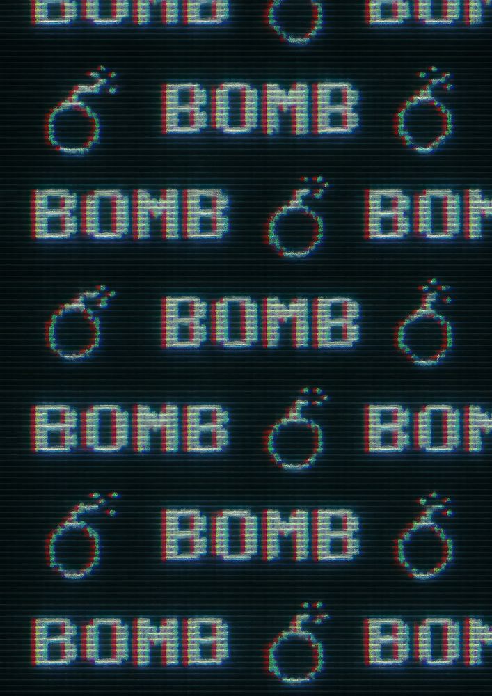 Retro glitch bomb pattern | Free Photo Illustration - rawpixel
