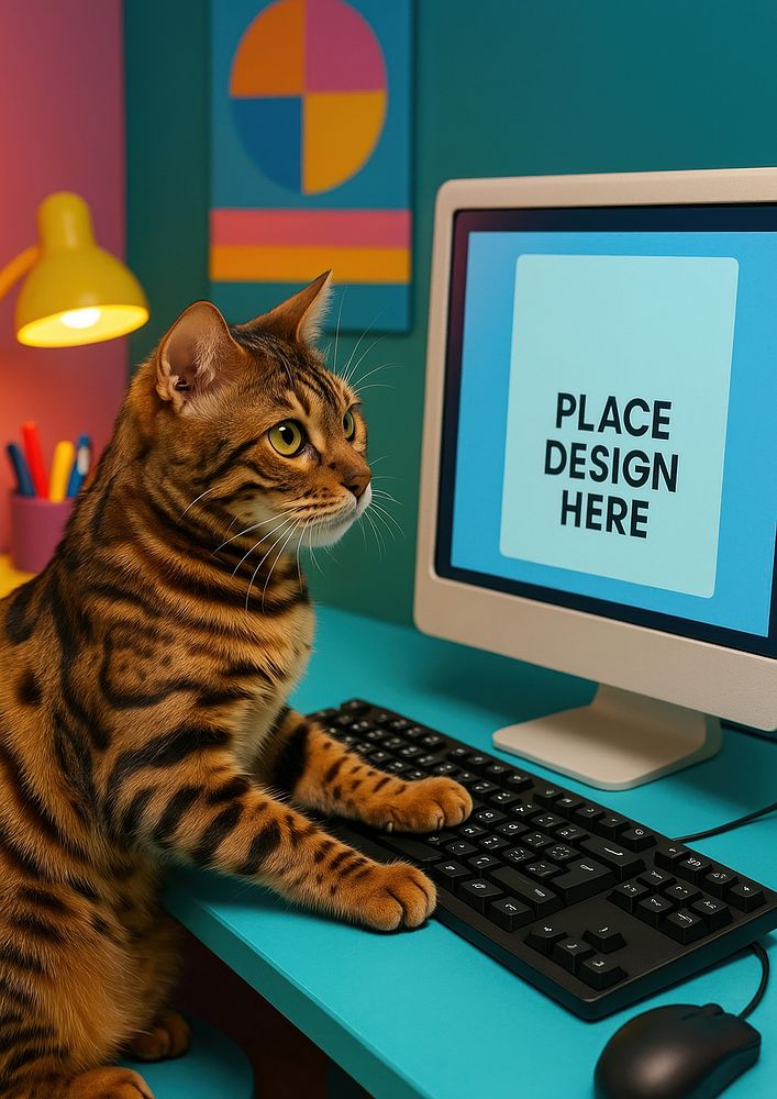 Cat And Computer JPEG Mockup Images | Free Photos, PNG Stickers ...
