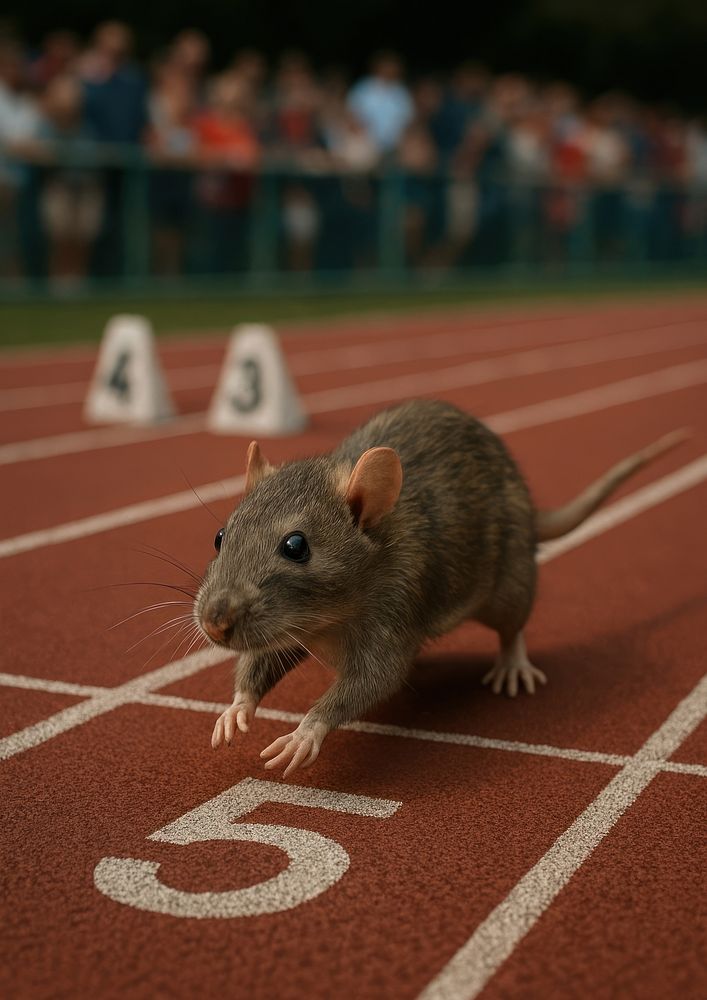 Rat racing on track | Free Photo - rawpixel