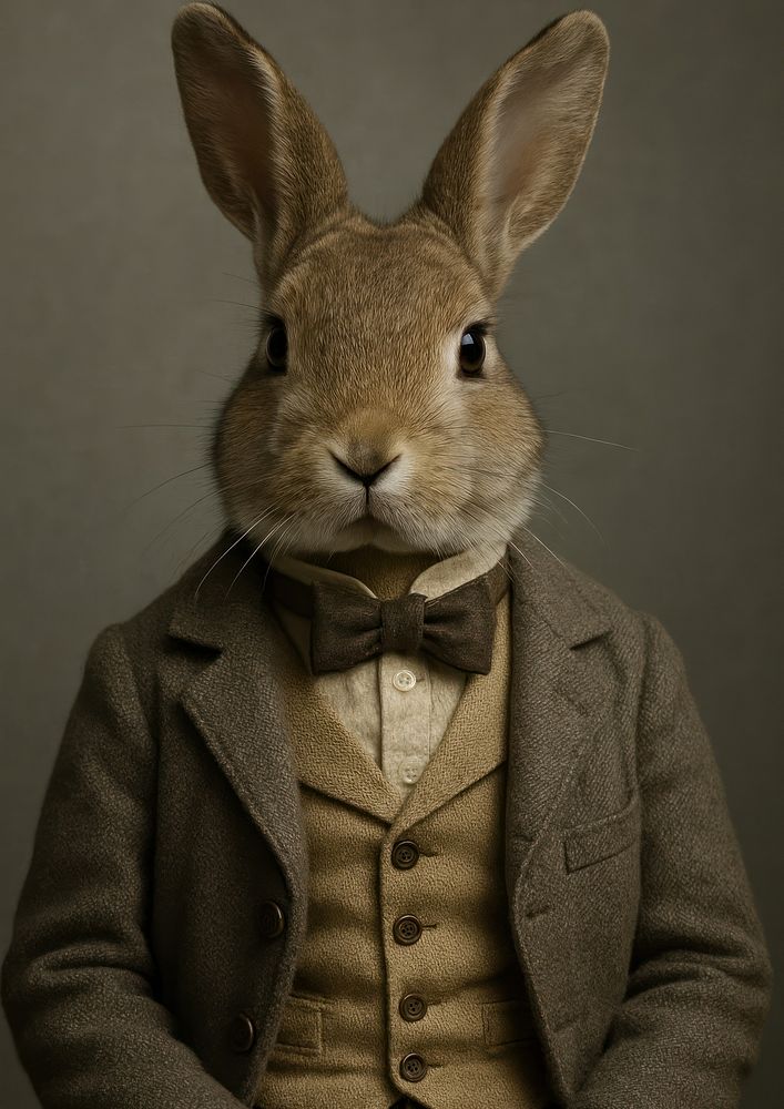 Dapper rabbit in formal attire | Free Photo - rawpixel