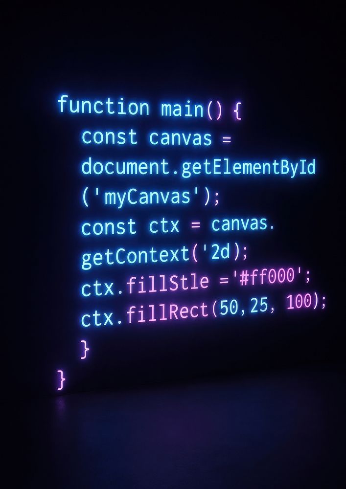 Neon code art display | Free Photo Illustration - rawpixel