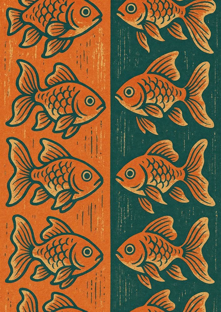 Vintage fish pattern wallpaper | Free Photo Illustration - rawpixel