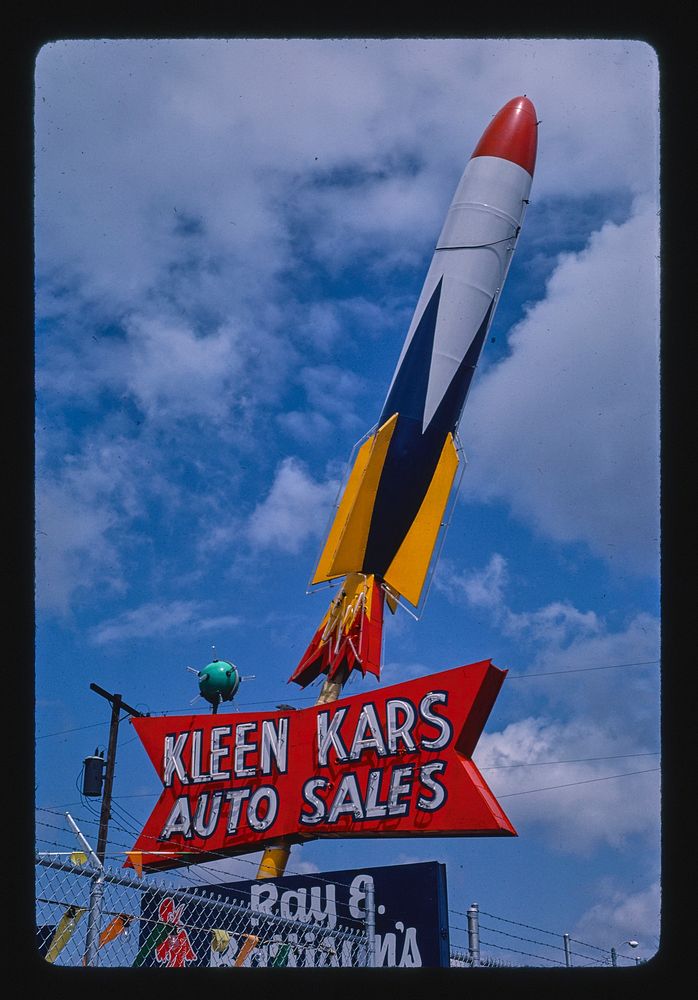 Kleen Kars sign, Salt Lake City, Utah (1981) photography in high resolution by John Margolies. Original from the Library of…