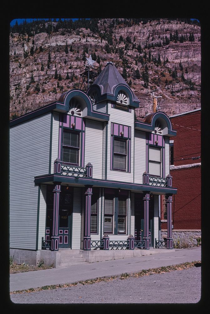 Anna's Castle (law office), 6th Avenue, Ouray, Colorado (1991) photography in high resolution by John Margolies. Original…