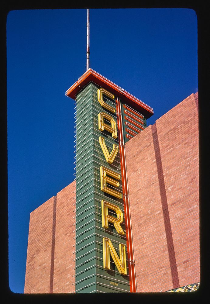 Cavern Theater, N. Canyon Avenue, Carlsbad, New Mexico (1979) photography in high resolution by John Margolies. Original…