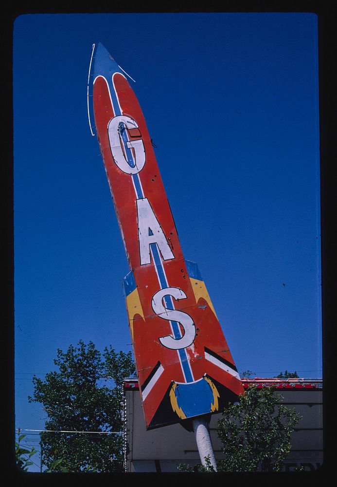 Milk Depot gas sign (#2), Salt Lake City, Utah (1981) photography in high resolution by John Margolies. Original from the…