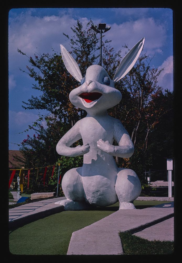 White Rabbit hole, Peter Pan mini golf, Barton Springs Road, Austin, Texas (1983) photography in high resolution by John…