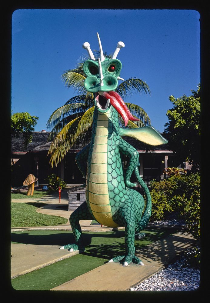 Dragon, Magic Carpet Golf, Key West, Florida (1985) photography in high resolution by John Margolies. Original from the…