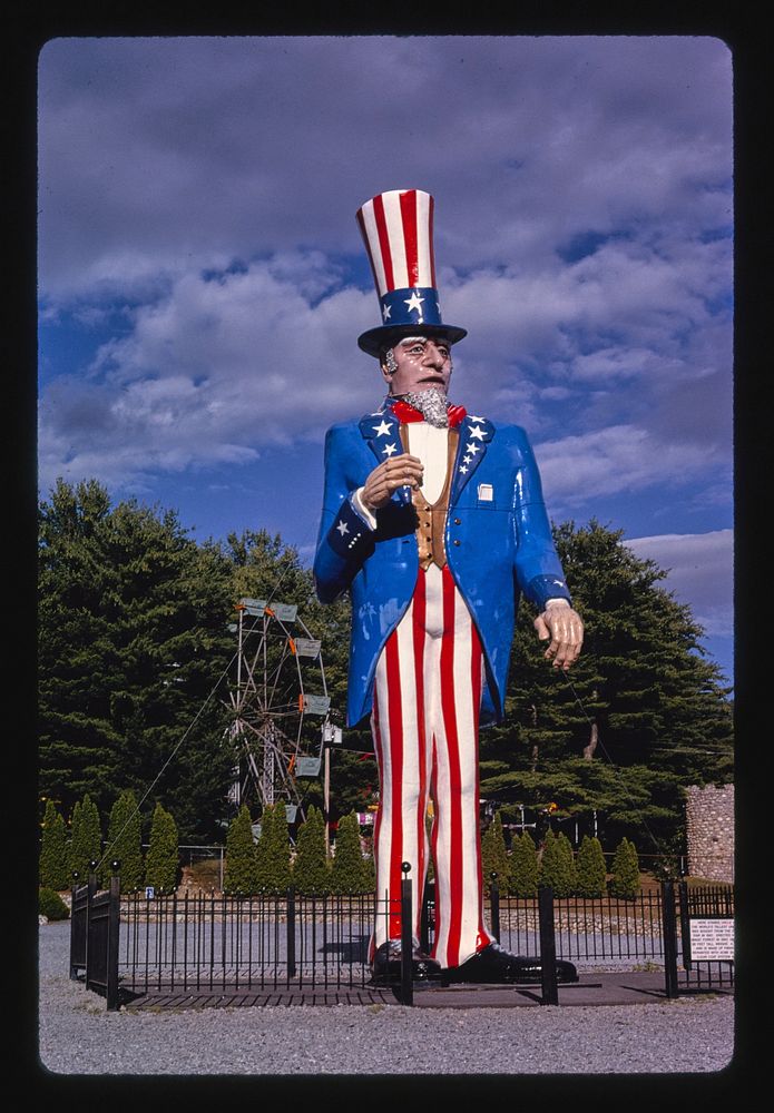 Uncle Sam, Magic Forest, Lake George, New York (1996) photography in high resolution by John Margolies. Original from the…