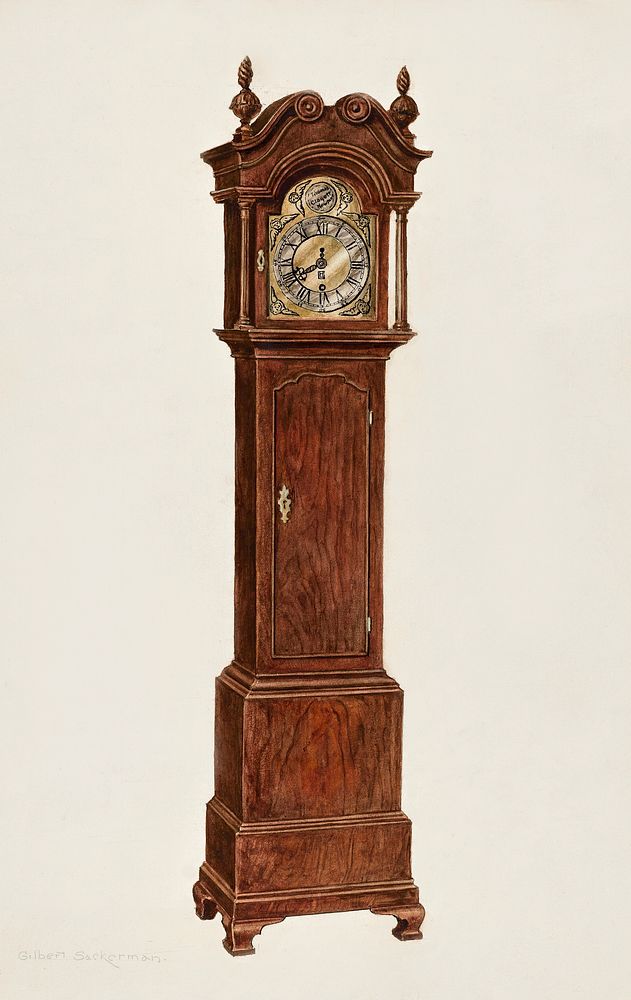 Clock (1935&ndash;1942) by Gilbert Sackerman. Original from The National Gallery of Art. Digitally enhanced by rawpixel.