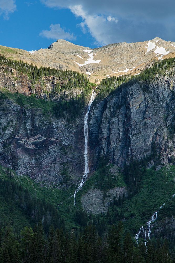 Waterfalls Above Avalanche Lake. Original public domain image from Flickr