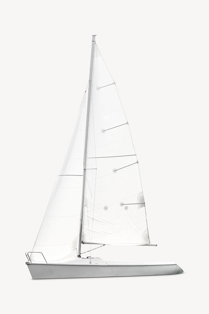 Sailboat vehicle isolated image on white background