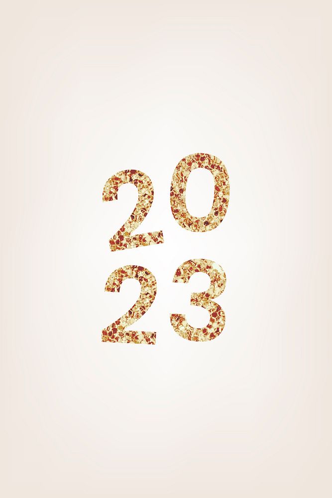 2023 gold glitter iPhone wallpaper, high resolution HD sequin new year text background