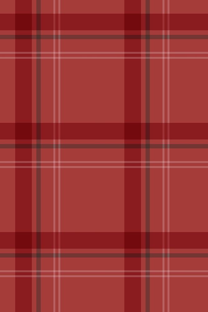 Seamless plaid background, red checkered pattern design vector