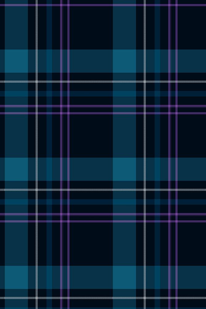 Seamless plaid background, blue checkered pattern design vector