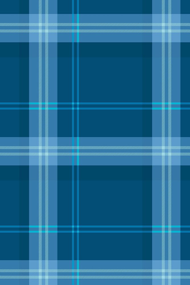 Plaid pattern background, blue tartan, traditional design vector