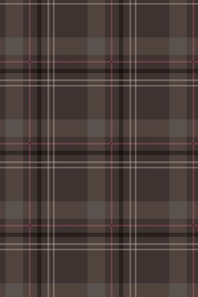 Tartan traditional checkered background, brown pattern design vector