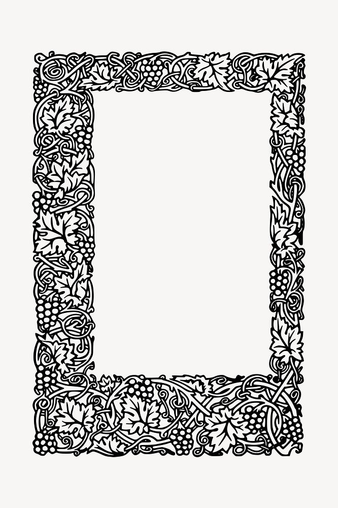 Ornamental frame illustration clipart vector. Free public domain CC0 image