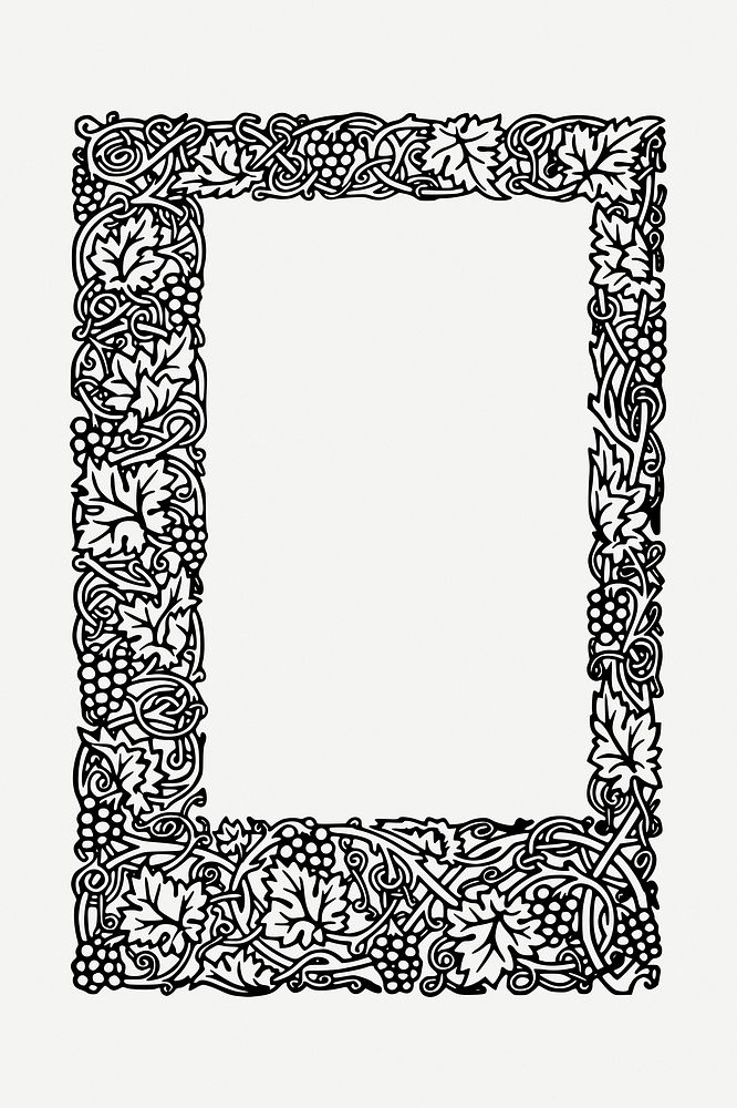 Ornamental frame clipart illustration psd. Free public domain CC0 image