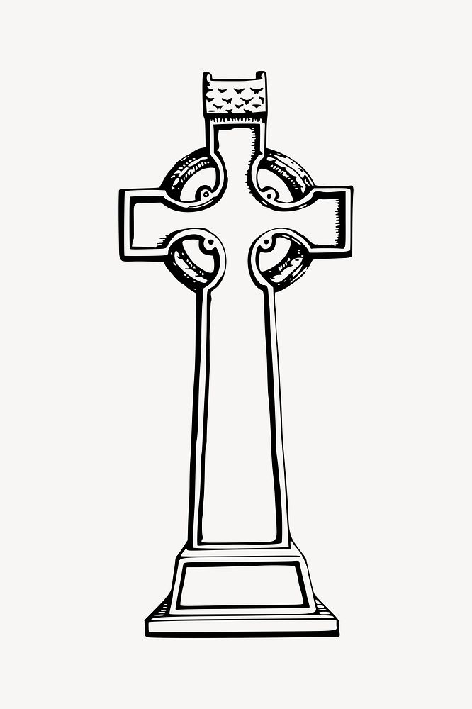 Celtic cross illustration clipart vector. Free public domain CC0 image
