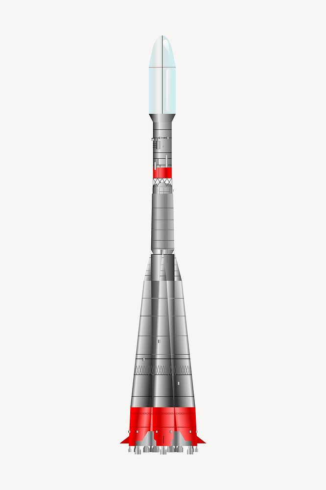 Space rocket clipart, vehicle illustration vector. Free public domain CC0 image.