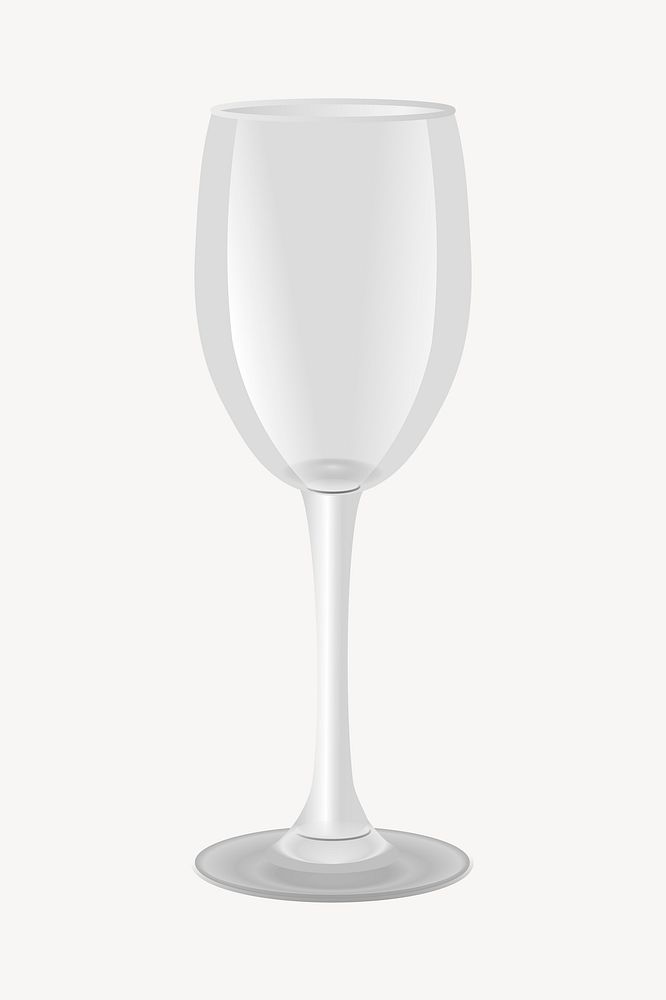 Champagne glass clipart, utensil illustration vector. Free public domain CC0 image.