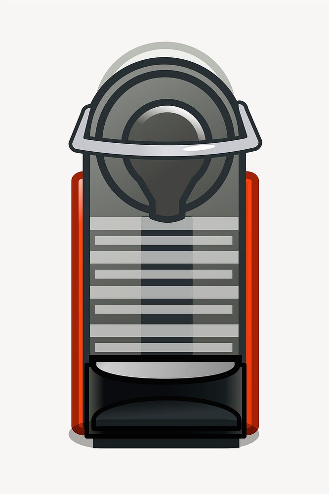 Espresso machine clipart, object illustration. Free public domain CC0 image.
