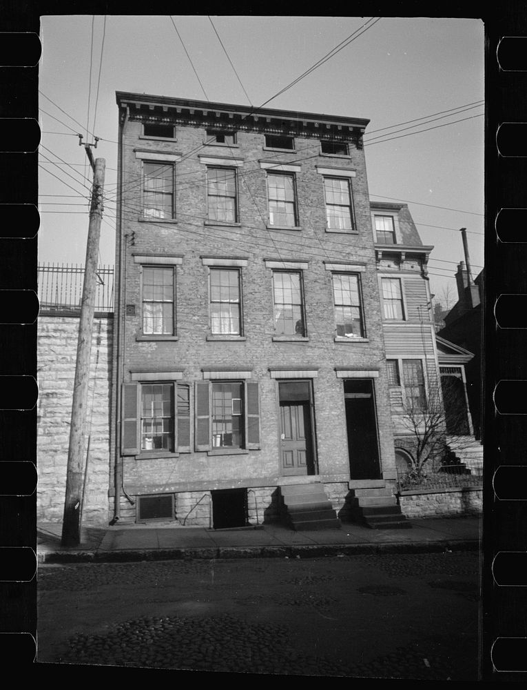 Tenement. Hamilton County, Ohio. Mt. Adams Section, Ellen Street; SR-OH-1 community housing. Sourced from the Library of…