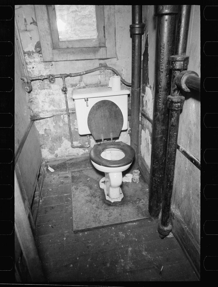 Three-family toilet, Hamilton County, Ohio. Sourced from the Library of Congress.